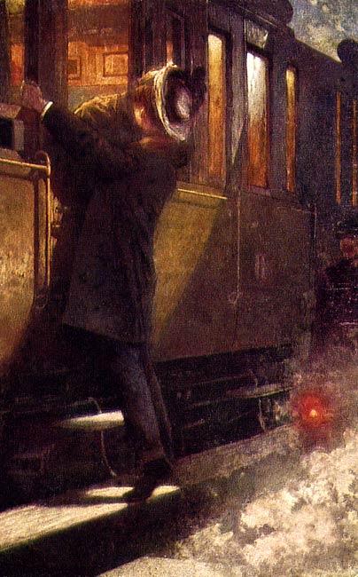 Farewell At Train - circa 1920, unknown artist